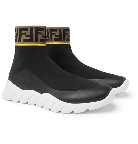 fendi sneaker socks|fendi knit high top sneakers.